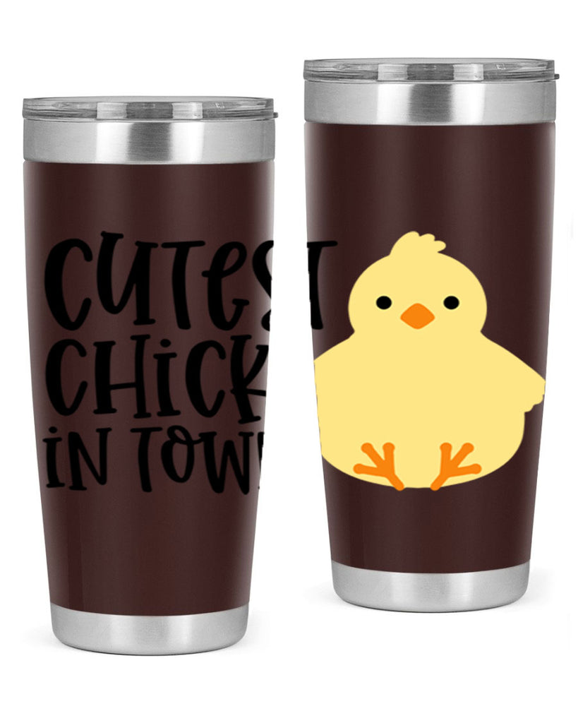 cutest chick in town 61#- easter- Tumbler