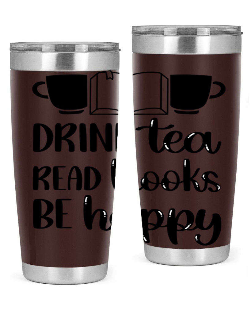 drink tea read books be happy 42#- reading- Tumbler