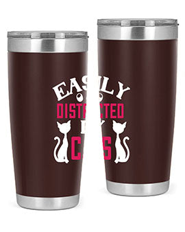 easily distracted by cats Style 46#- cat- Tumbler