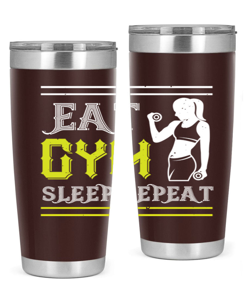 eat gym sleep repeat 69#- gym- Tumbler