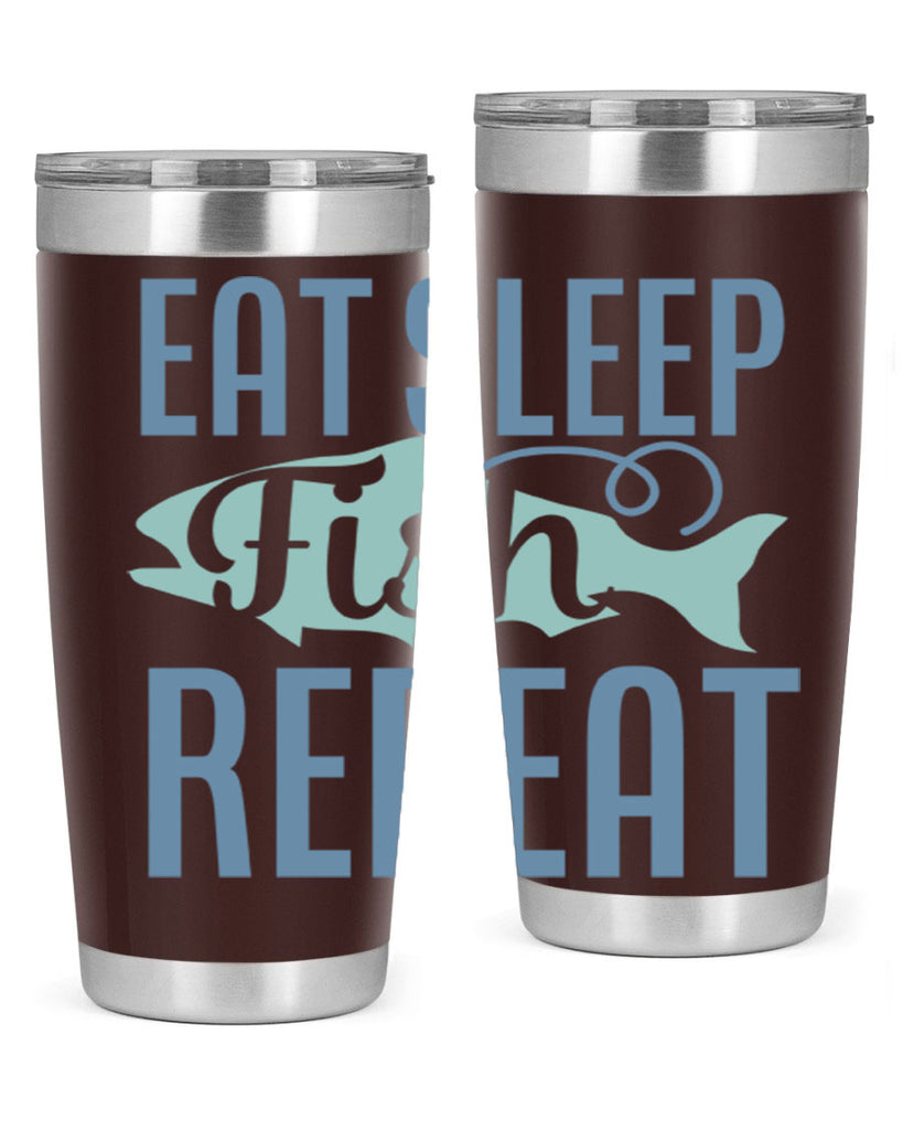 eat sleep fish repeat 222#- fishing- Tumbler