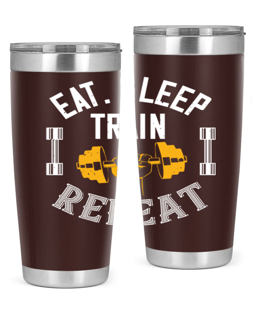 eat sleep train rapid 56#- gym- Tumbler