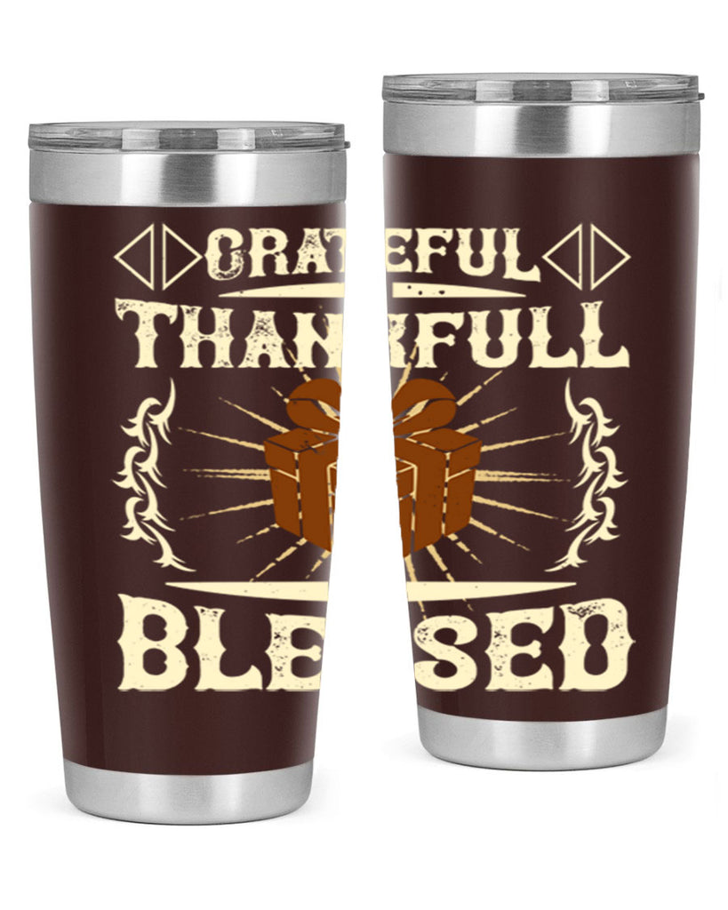 grateful thankfull blessed 40#- thanksgiving- Tumbler