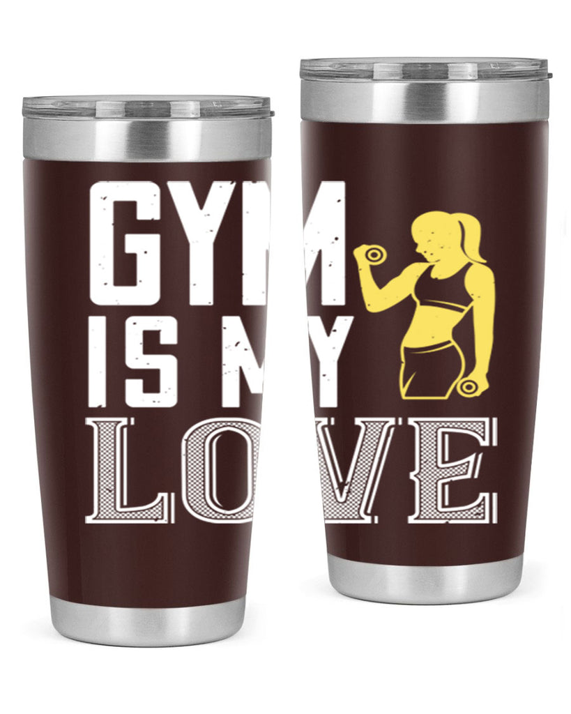 gym is my love 98#- gym- Tumbler