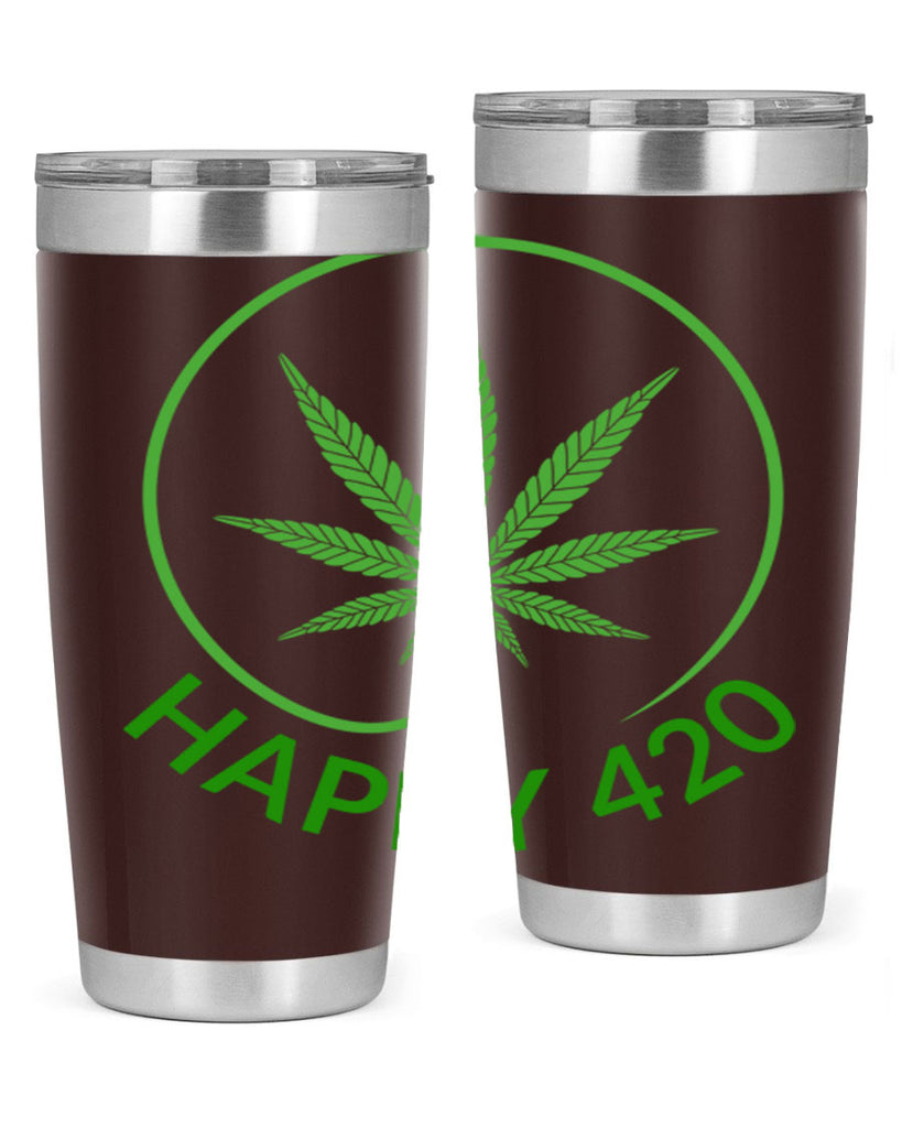 happy 420 100#- marijuana- Tumbler