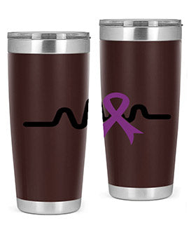 heartbeat with alzheimers cancer 155#- alzheimers- Tumbler