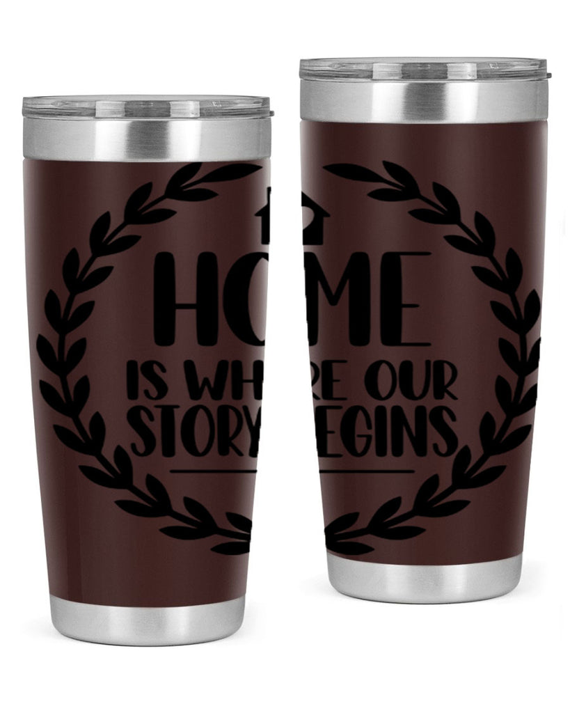 home is where our story begins 12#- home- Tumbler