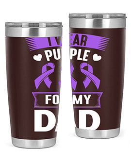 i wear purple for my 186#- alzheimers- Tumbler