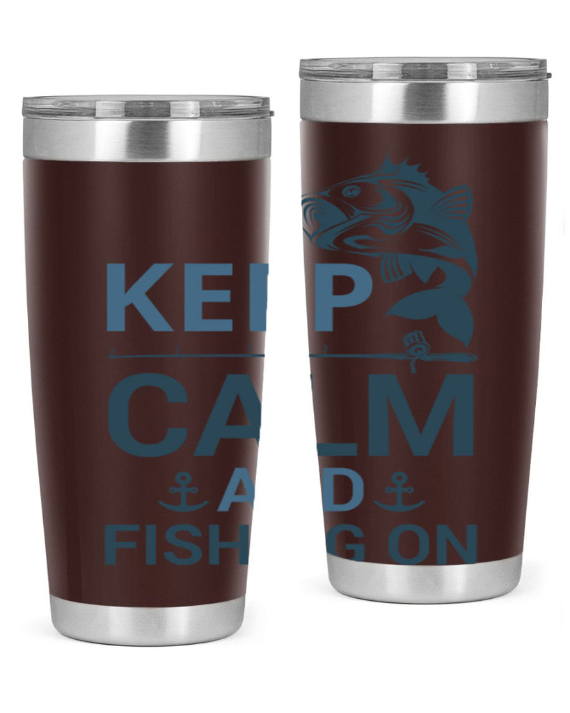 keep calm 65#- fishing- Tumbler