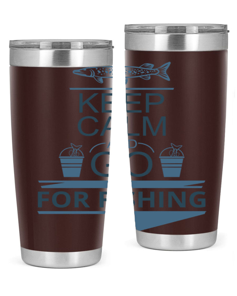 keep calm and go 67#- fishing- Tumbler