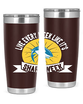 live every week like its shark week Style 56#- shark  fish- Tumbler