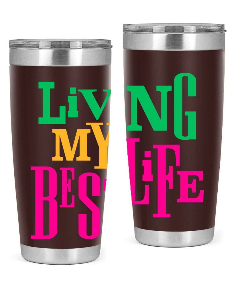 living my best life 96#- black words phrases- Cotton Tank