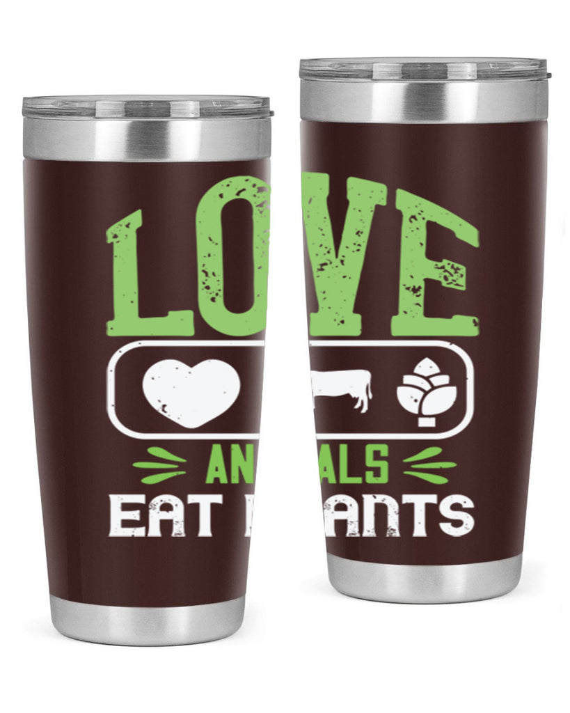 love animals eat plants 33#- vegan- Tumbler