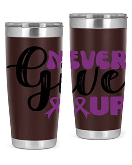 never give up 198#- alzheimers- Tumbler