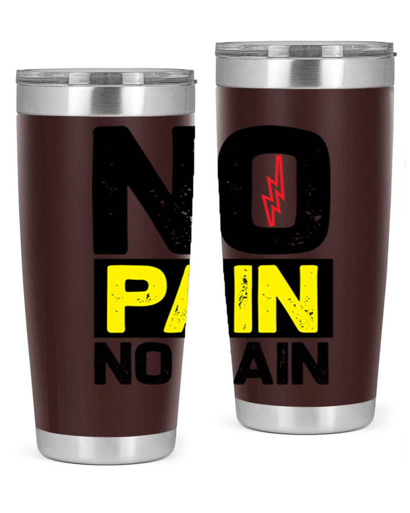 no pain no gain 5#- gym- Tumbler