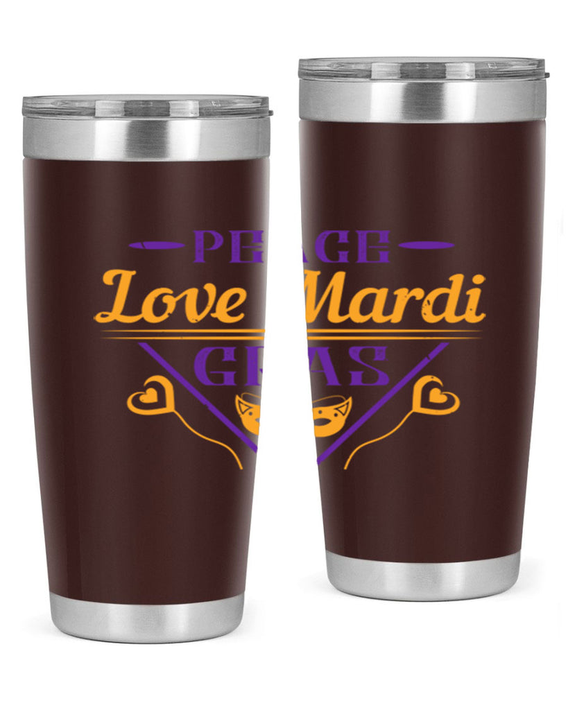 peace love mardi gras 39#- mardi gras- Tumbler