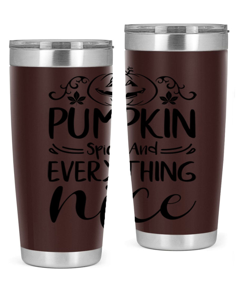 pumpkin spice and everything nice 542#- fall- Tumbler