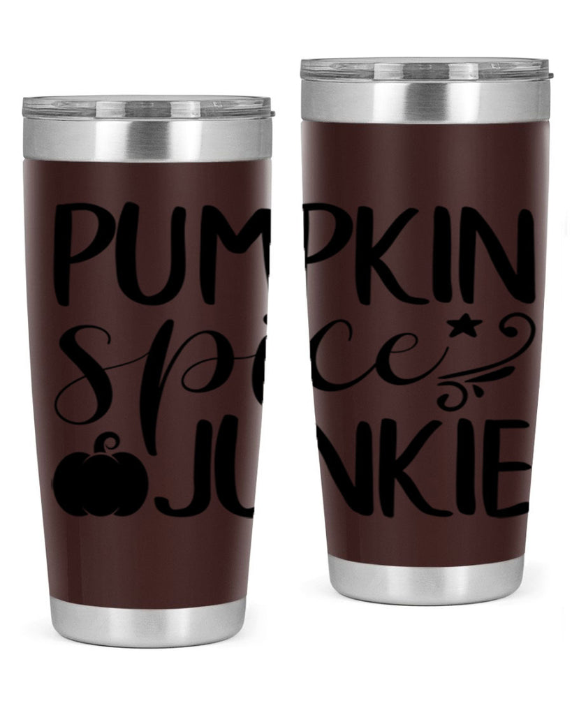pumpkin spice junkie 548#- fall- Tumbler