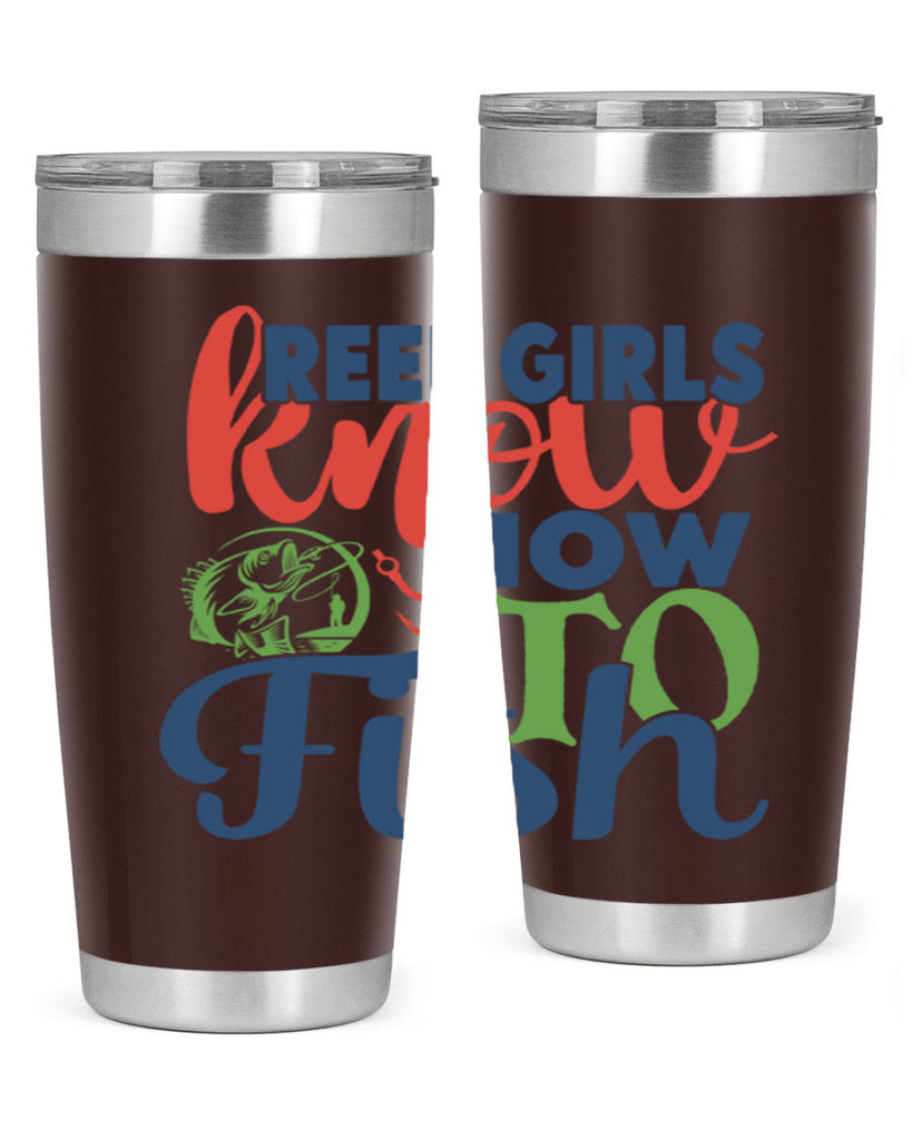 reel girls know how to fish 197#- fishing- Tumbler