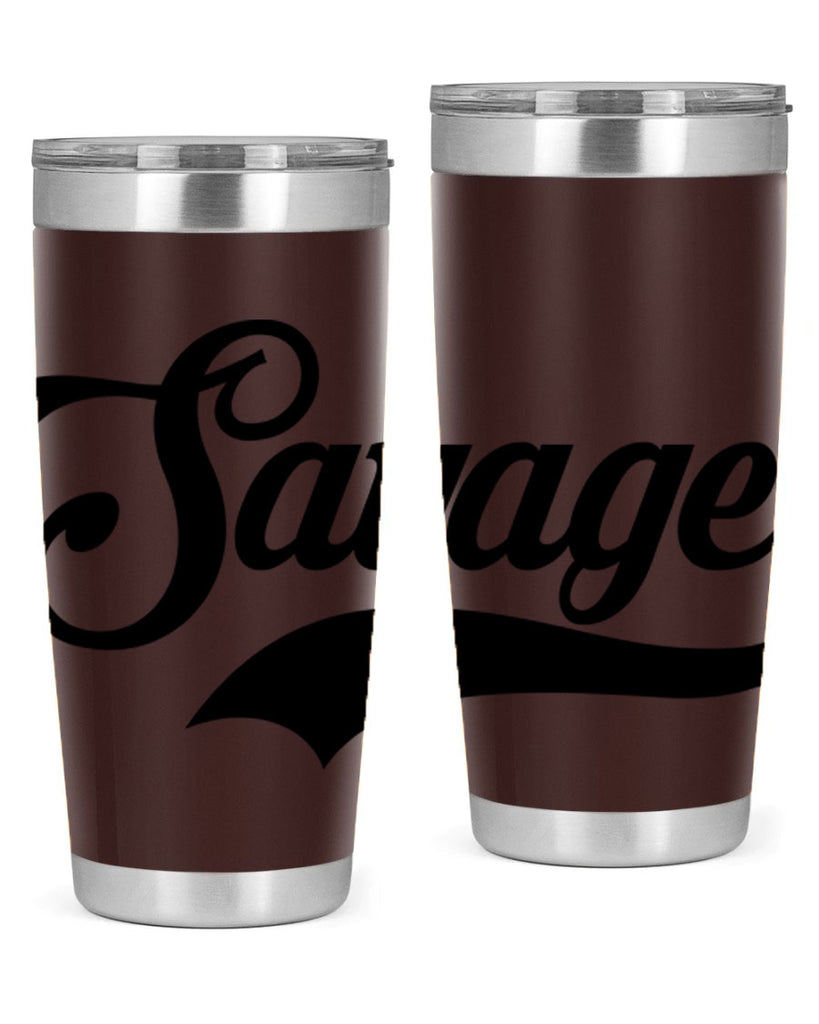 savage script 40#- black words phrases- Cotton Tank