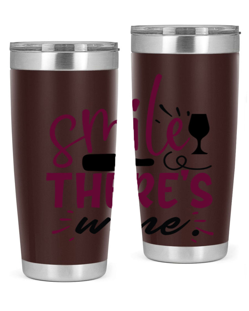 smile theres wine 159#- wine- Tumbler