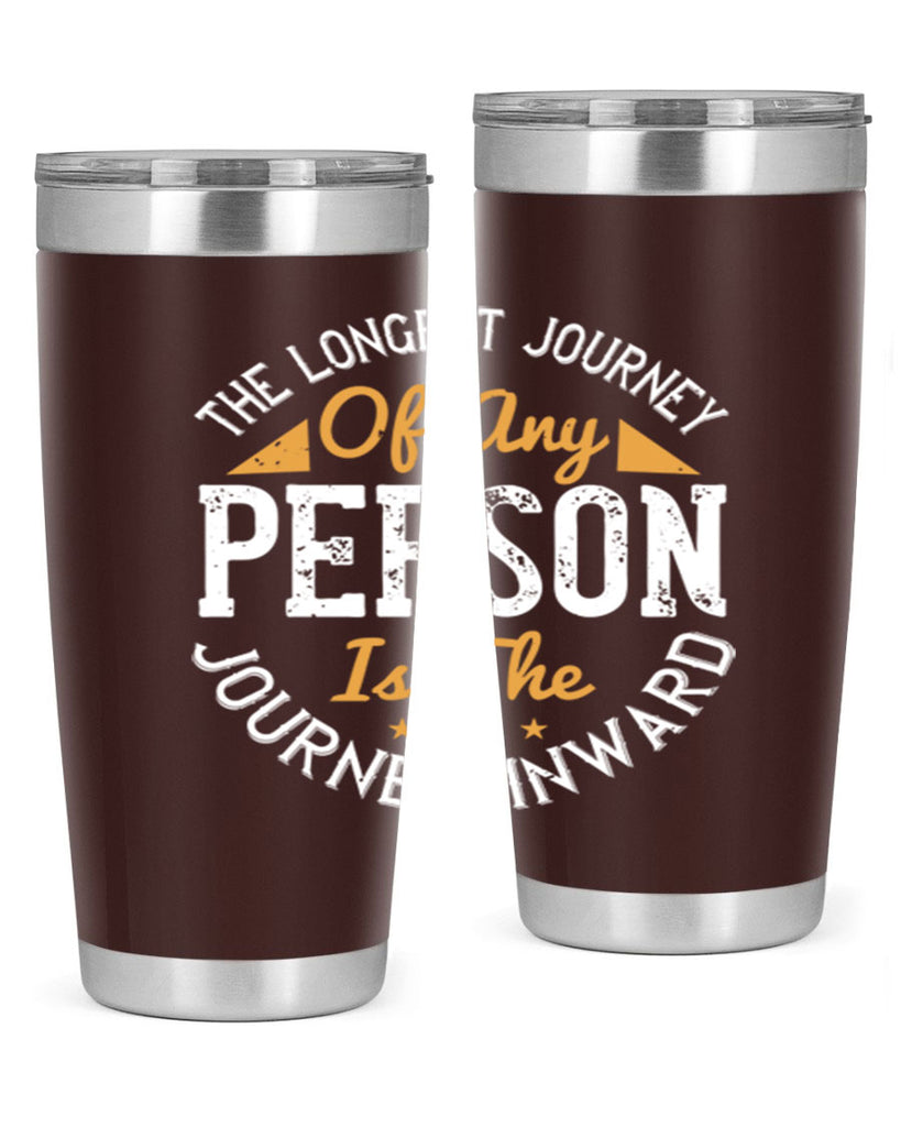 the longest journey of any person is the journey inward 60#- yoga- Tumbler