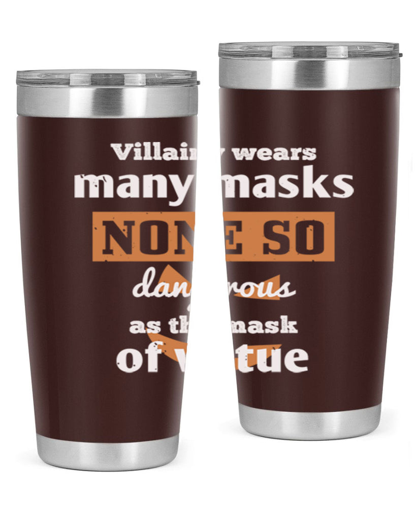 villainy wears many masks 124#- halloween- Tumbler