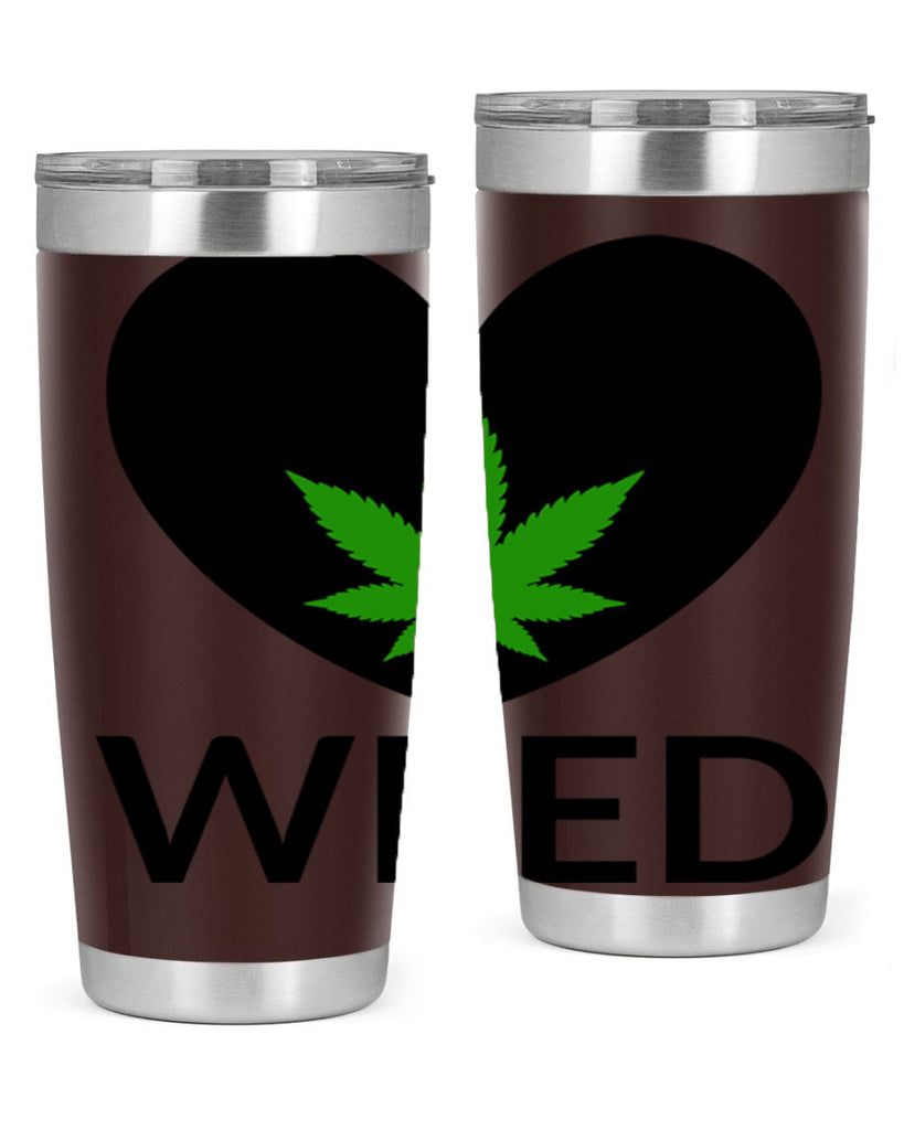 weed cannabis 284#- marijuana- Tumbler