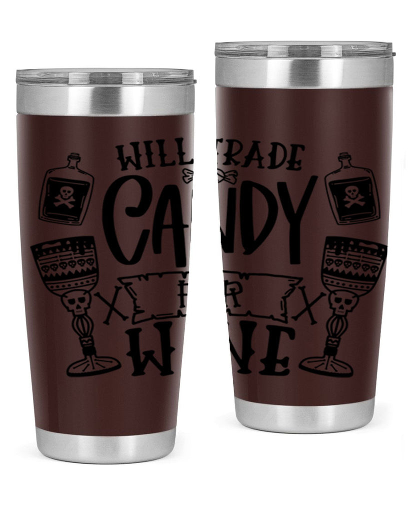 will trade candy for wine 10#- halloween- Tumbler