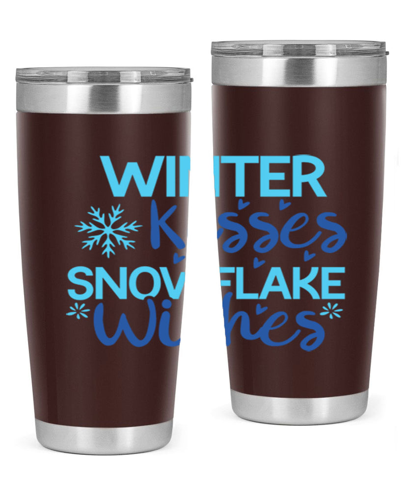 winter kisses snowflake wishes 519#- winter- Tumbler