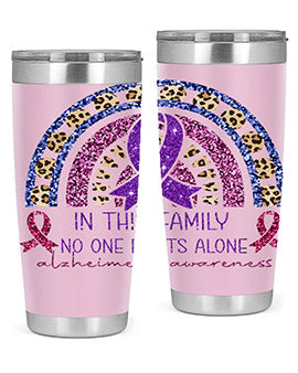 Alzheimer Awareness Purple Rainbow 2#- alzheimers- Tumbler