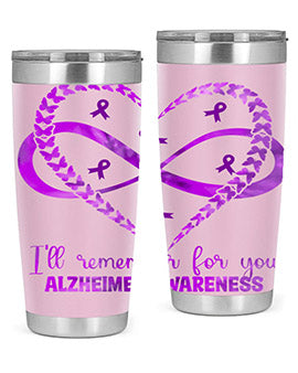 AlzheimerS Awareness Heart Infinity 14#- alzheimers- Tumbler