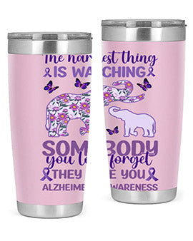 AlzheimerS Awareness Purple Elephant 16#- alzheimers- Tumbler