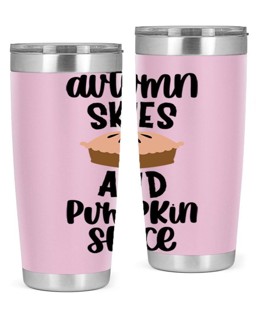 Autumn Skies And Pumpkin Spice 477#- fall- Tumbler