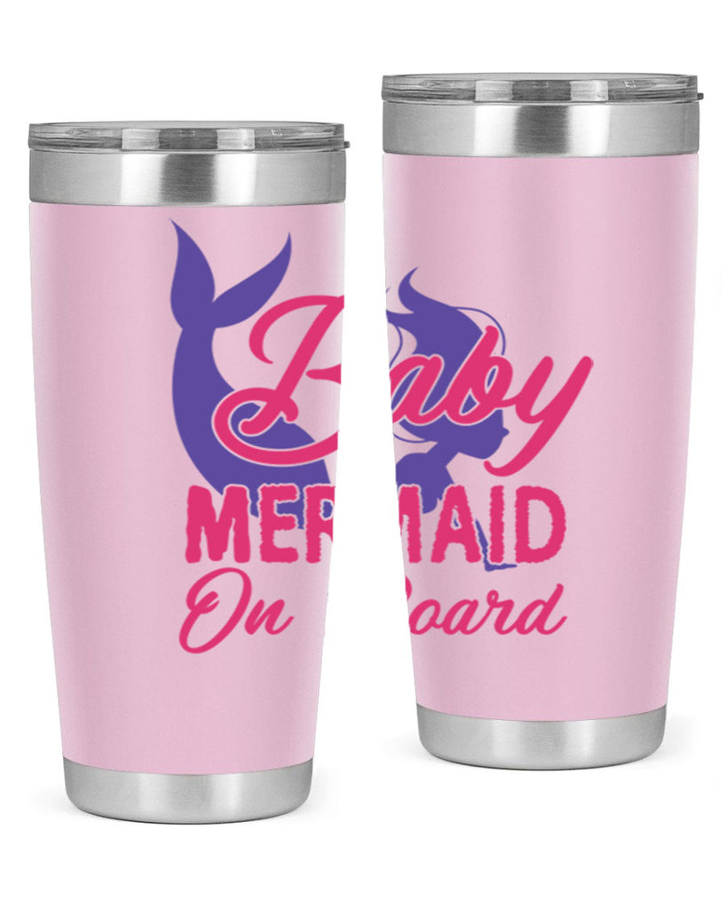 Baby Mermaid On Board 24#- mermaid- Tumbler