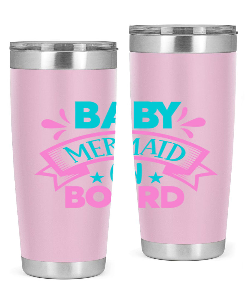 Baby Mermaid On Board 27#- mermaid- Tumbler