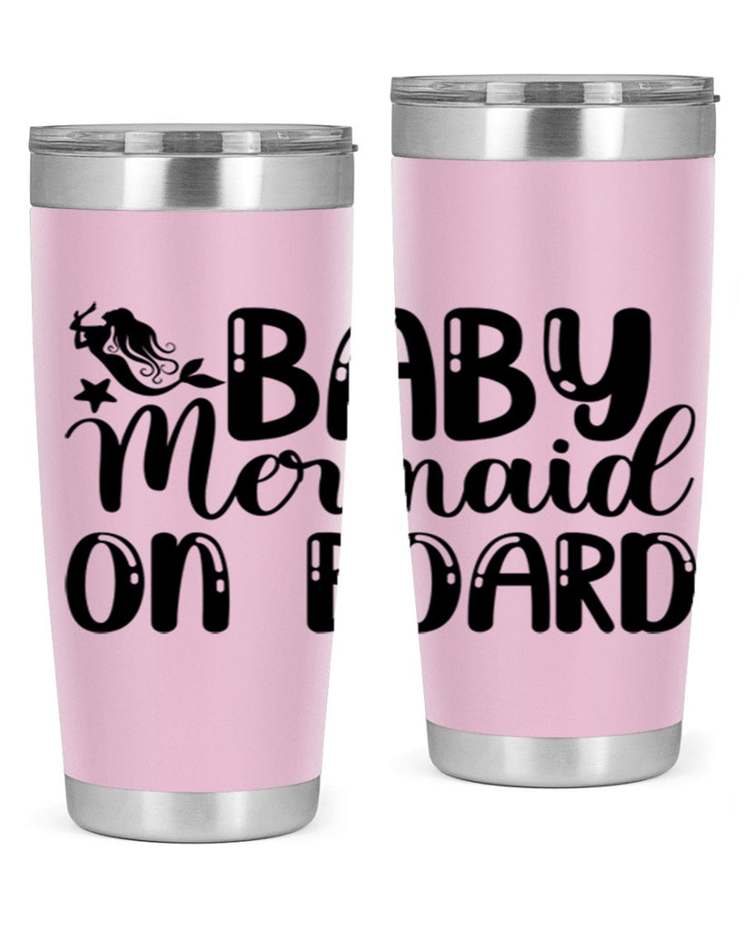 Baby Mermaid on Board 35#- mermaid- Tumbler