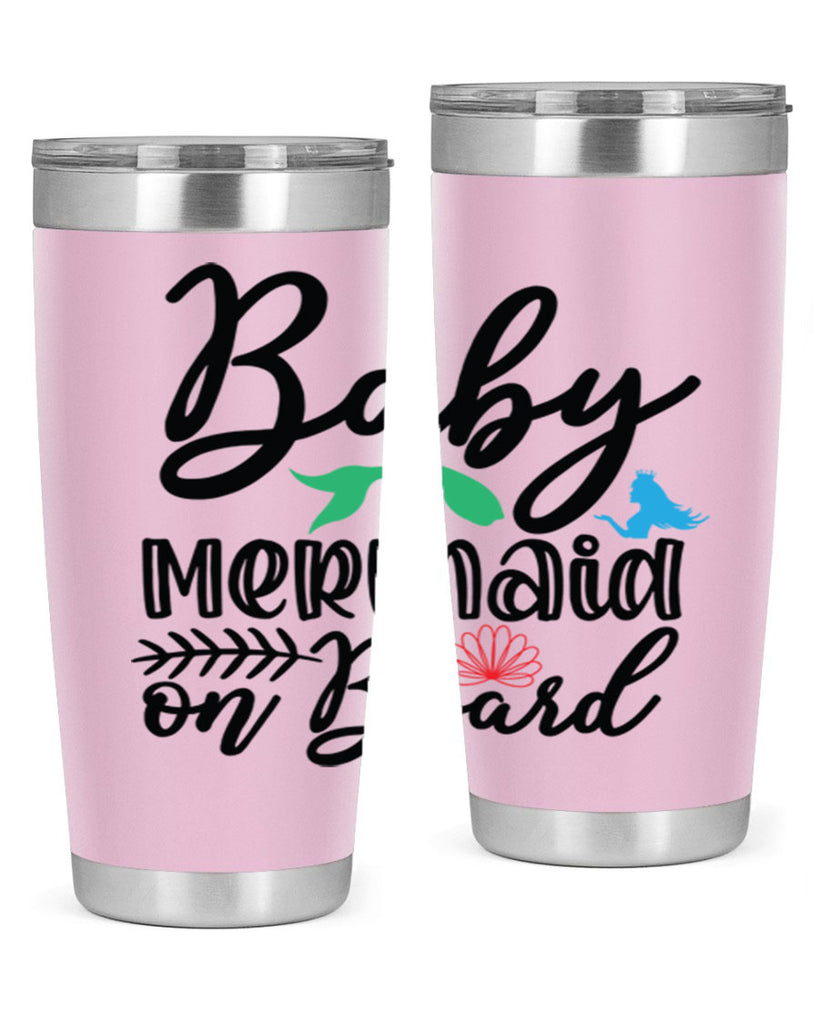 Baby Mermaid on Board 38#- mermaid- Tumbler