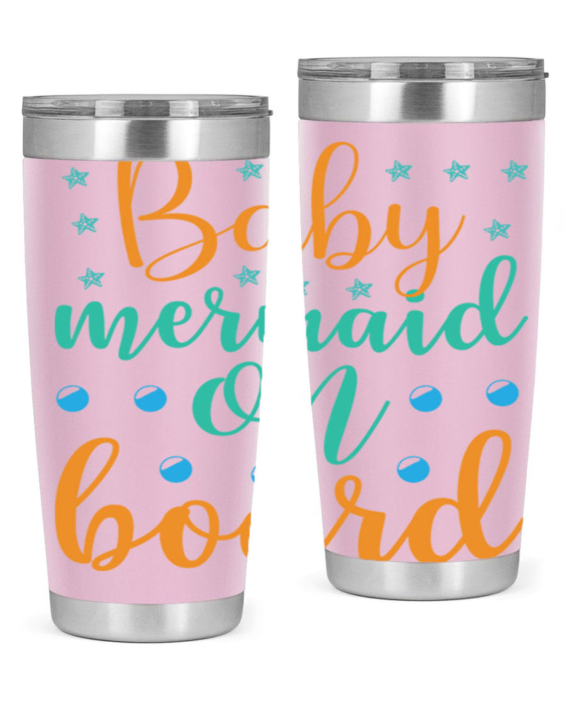 Baby Mermaid on Board 40#- mermaid- Tumbler