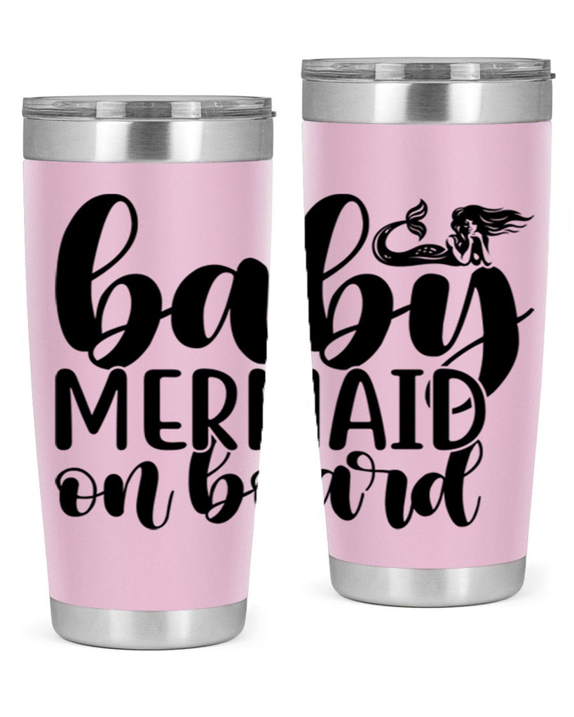 Baby mermaid on board 41#- mermaid- Tumbler