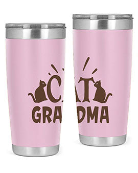 Cat Grandma Style 4#- cat- Tumbler