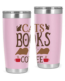 Cats Books Coffee Style 9#- cat- Tumbler