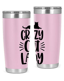 Crazy Cat Lady Style 92#- cat- Tumbler