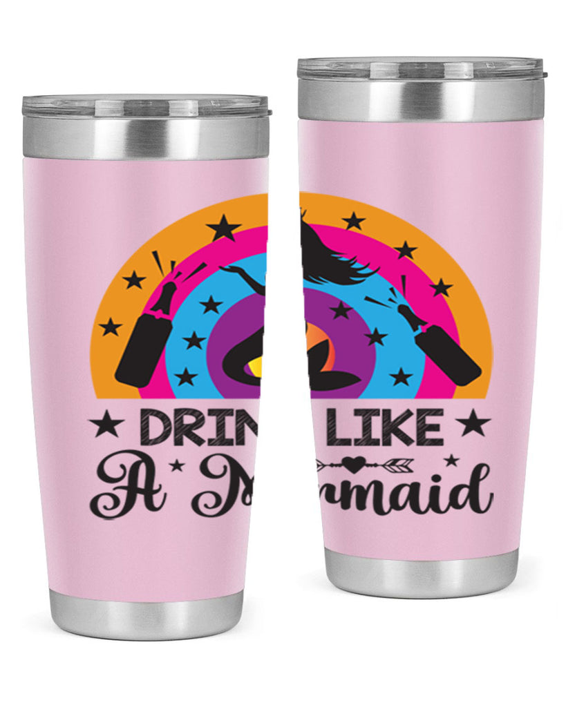 Drink like a mermaid 150#- mermaid- Tumbler