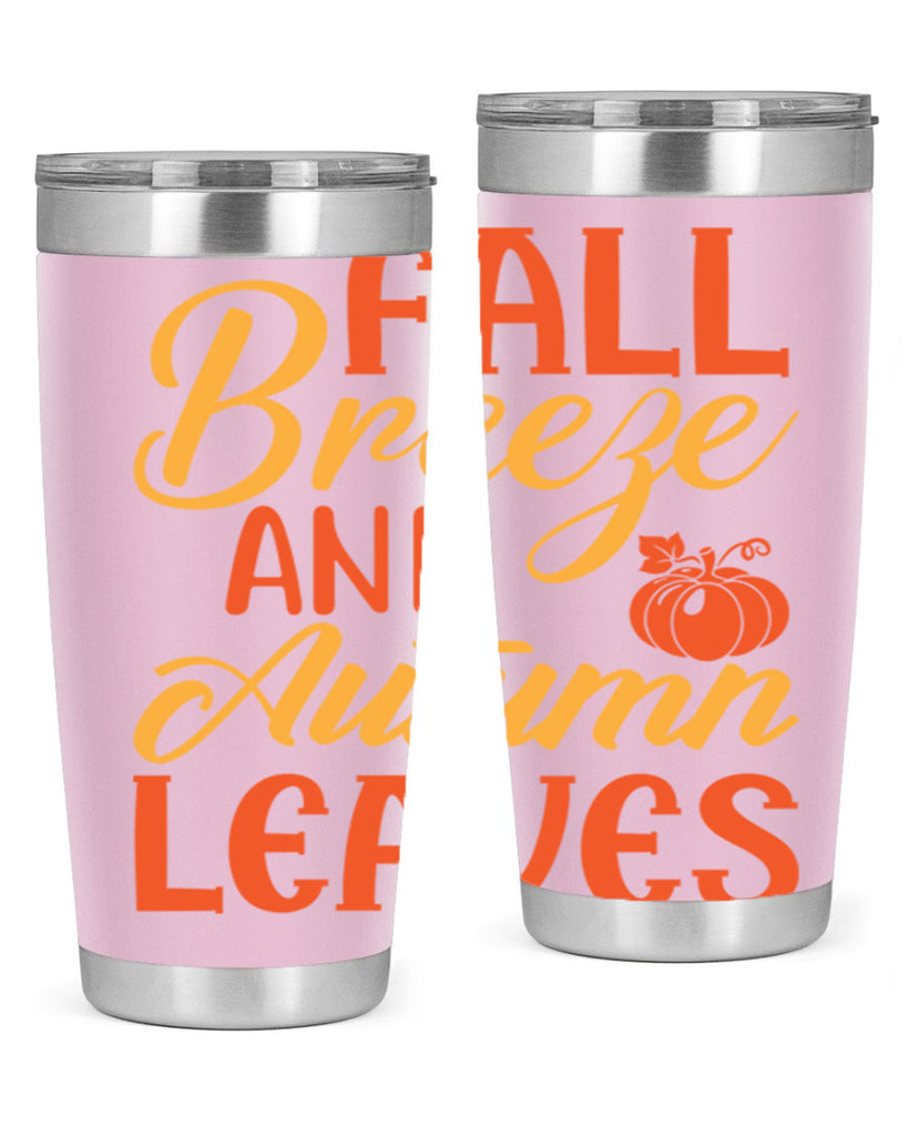 Fall Breeze and Autumn Leaves 92#- fall- Tumbler