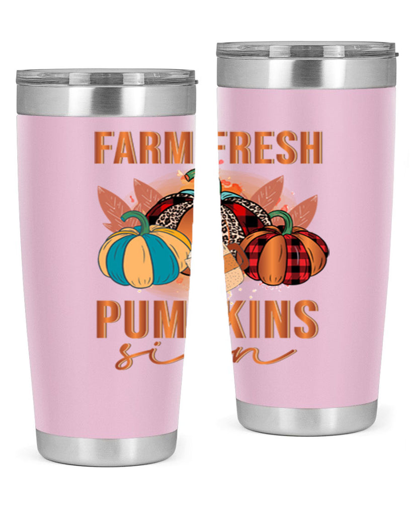 Farm Fresh Pumpkins Sign 175#- fall- Tumbler
