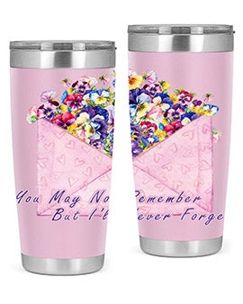 Floral Buerfly AlzheimerS Awareness 147#- alzheimers- Tumbler