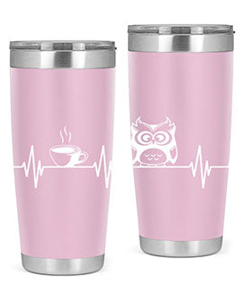 Funny Coffee Lover Night Owl A TurtleRabbit 5#- owl- Tumblers