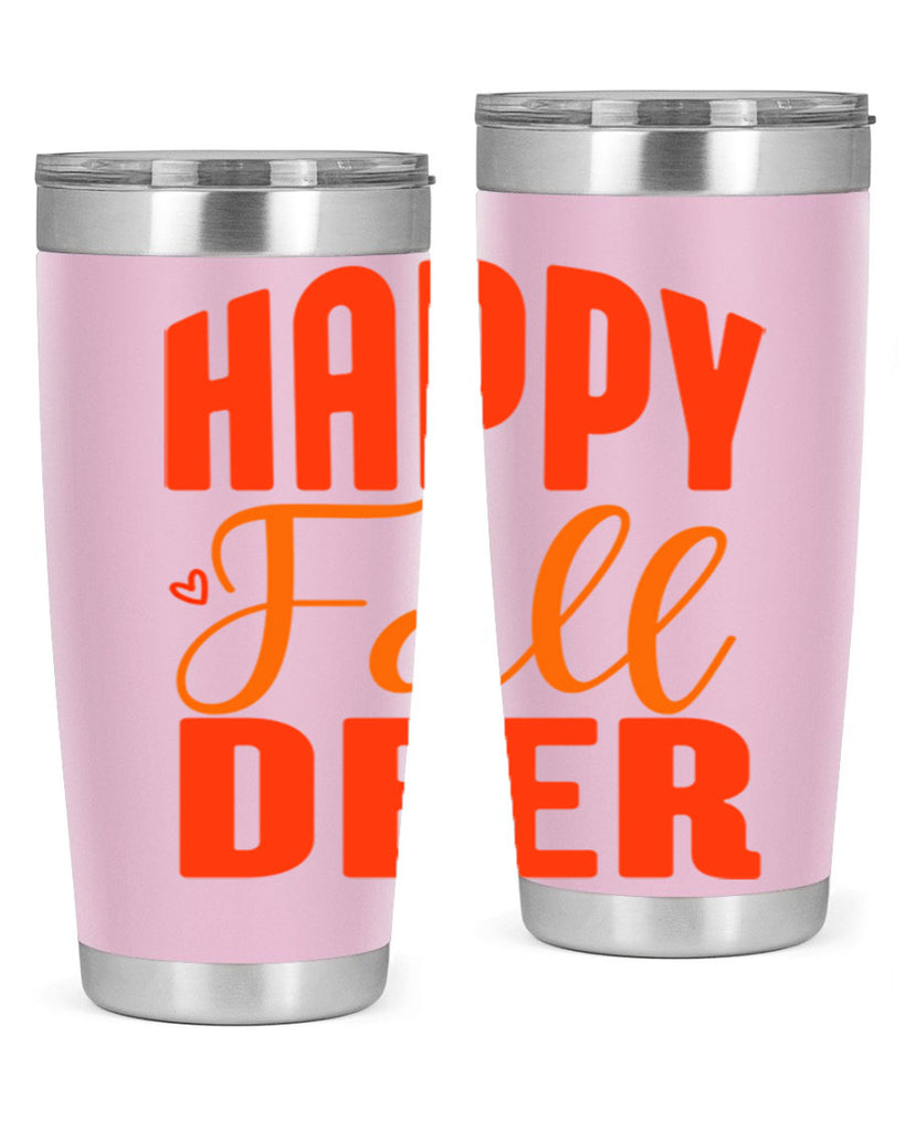 Happy Fall Deer Design 218#- fall- Tumbler