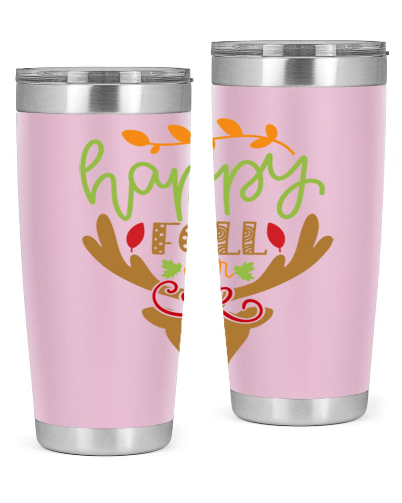 Happy Fall deer 219#- fall- Tumbler